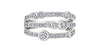 10K White Gold 1.00cttw Diamond Ring, size 6