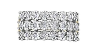10K 2 Tone Gold 0.25cttw Diamond Ilusion Set Ring - / 4.5