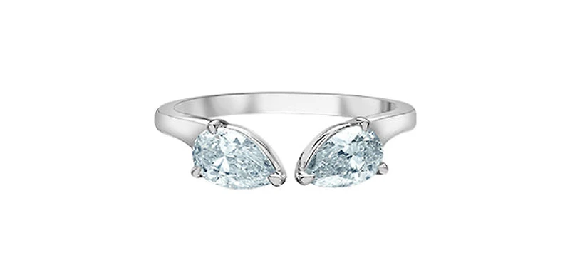 14K Gold 1.00cttw Lab Grown Pear Cut Diamond Ring - / 4.5