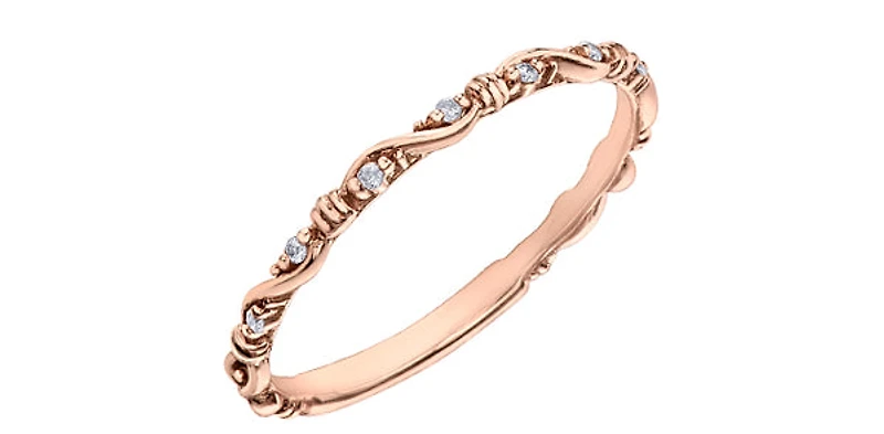 Rose Gold Diamond Ring - 4.5