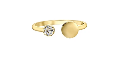 10K Yellow Gold 0.04cttw Diamond Ring, size 6.5