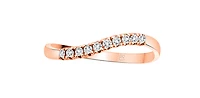 10K Rose Gold 0.10cttw Round Cut Diamond Ring - 4.5