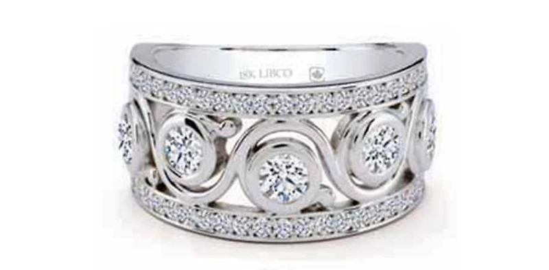 14K White Gold 1.17cttw Canadian Diamond Ring, size 6.5