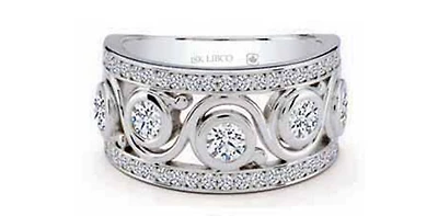 14K White Gold 1.17cttw Canadian Diamond Ring, size 6.5