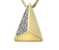 10K Yellow Gold Geometric Diamond Pendant 0.10cttw