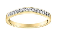 10Kt Claw Set Diamond Band - Gold