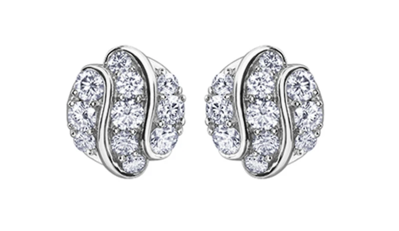 18K White Gold & Palladium Alloy (hypoallergenic) 1.00cttw Diamond Stud Earrings