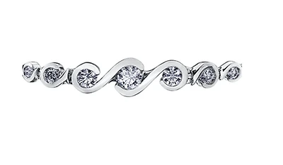 18Kt White Gold & Palladium Alloy (hypoallergenic)  2.50cttw Diamond Tennis Bracelet, 7"