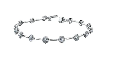 14K White Gold 2.03cttw Diamond Tennis Bracelet, 7"