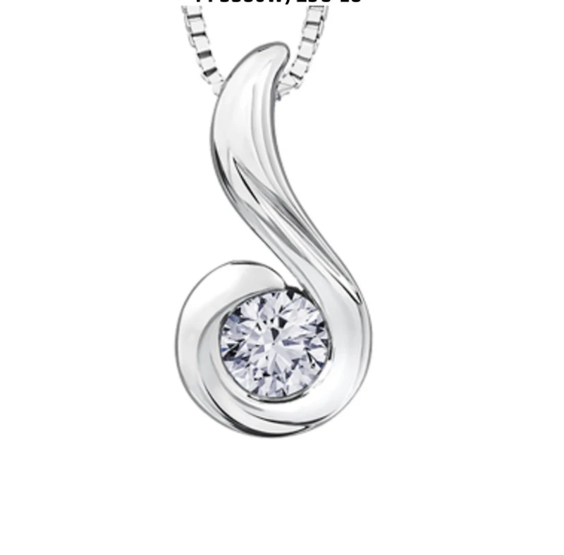 18K White Gold & Palladium Alloy (hypoallergenic) 0.25cttw Diamond Necklace