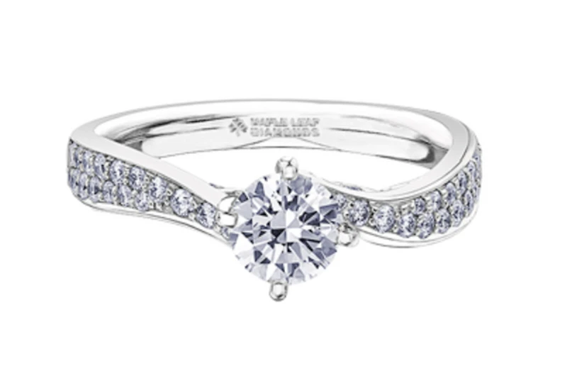 18K White Gold/Palladium Alloy (hypoallergenic) 1.05cttw Round Brilliant Diamond Ring - Gold /