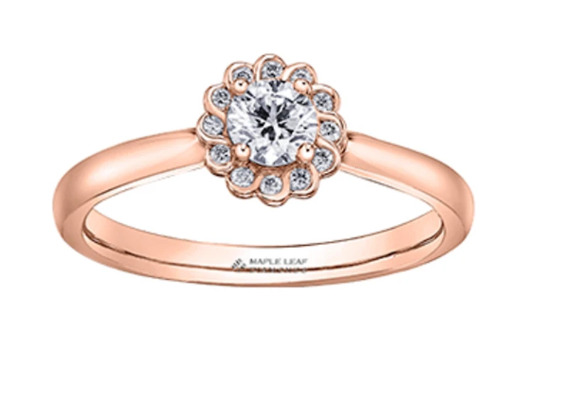18K Rose Gold/Palladium Alloy (hypoallergenic) 0.30-0.90cttw Round Brilliant Diamond Ring - Gold / 0.30 Carat Total