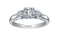 18K White Gold/Palladium Alloy (hypoallergenic) 0.82-1.35cttw Round Brilliant 3 Stone Diamond Ring - / Carat Total