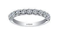 18K White Gold/Palladium Alloy (hypoallergenic) 0.40-1.90cttw Round Brilliant Multi-Stone Diamond Band - / Carat Total
