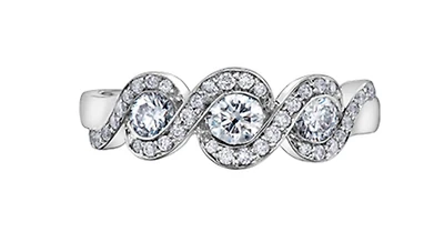 18K White Gold/Palladium Alloy (hypoallergenic) 0.60-1.00cttw Round Brilliant Multi-Stone Diamond Band - / Carat Total