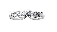 14K White Gold 0.18cttw Round Brilliant Multi-Stone Diamond Ring - Gold/Palladium