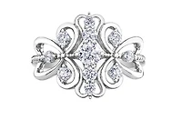14K White Gold 0.75cttw Round Brilliant Multi-Stone Diamond Ring
