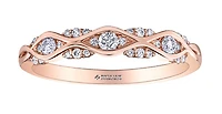 14K Rose Gold 0.22cttw Round Brilliant Multi-Stone Diamond Ring - Gold/Palladium
