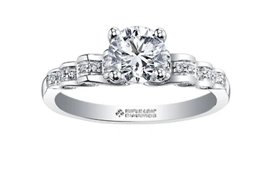18K White Gold/Palladium Alloy (hypoallergenic) 0.75-1.15cttw Round Brilliant Multi-Stone Diamond Ring - / Carat Total
