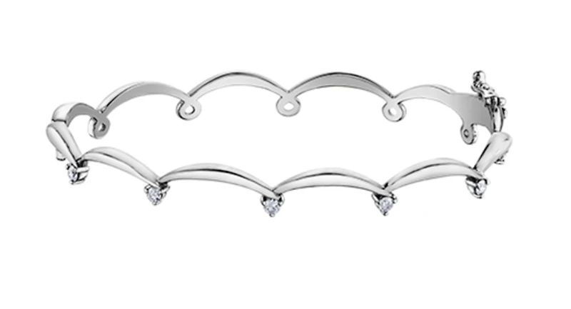14K White Gold 0.25cttw Canadian Diamond Tennis Bracelet, 7"