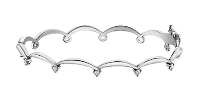 14K White Gold 0.25cttw Canadian Diamond Tennis Bracelet, 7"