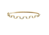 14K Yellow Gold 0.52cttw Canadian Diamond Bangle, 7"