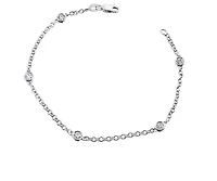 14K White Gold 0.40cttw Canadian Diamond Bracelet, 7"