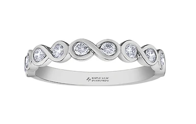 14K White Gold 0.40cttw Canadian Diamond Band, 6.5