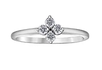 14K White Gold 0.25cttw Canadian Diamond Ring, 6.5