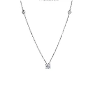 14K White Gold 0.66cttw Canadian Diamond Necklace