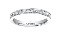 Platinum 0.32-56cttw Canadian Diamond Wedding Band, size 6.5 - 0.32 Carat Total