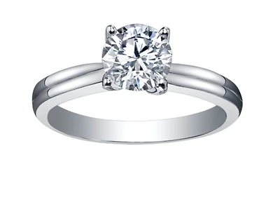 Platinum 0.30-0.70cttw Canadian Round Brilliant Diamond Engagement Ring - 0.30 Carat /