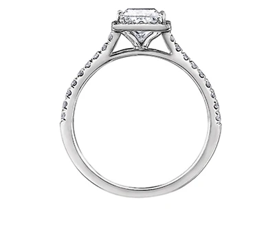 Platinum 0.75cttw Canadian Princess Cut Diamond Engagement Ring - 0.75 Carat Total /