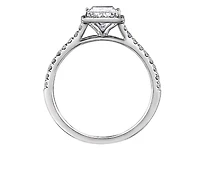 Platinum 0.75cttw Canadian Princess Cut Diamond Engagement Ring - 0.75 Carat Total /