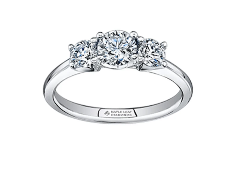 Platinum 1.00cttw Canadian Round Brilliant Multi Stone Diamond Engagement