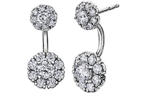 14K White Gold 2.00cttw Canadian Diamond Stud Earrings