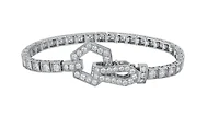 14K White Gold & Palladium Alloy (hypoallergenic) 4.00cttw Canadian Diamond Tennis Bracelet