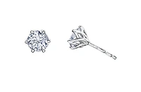 18K White Gold & Palladium Alloy (hypoallergenic)0.76-1.40cttw Canadian Diamond Stud Earrings - / Carat Total