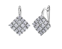 18K White Gold & Palladium Alloy (hypoallergenic) 1.52-2.84cttw Canadian Diamond Drop Earrings - / Carat Total