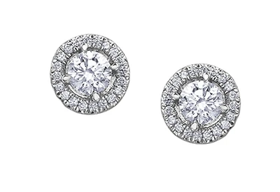 18K White Gold & Palladium Alloy (hypoallergenic) 0.50cttw Canadian Diamond Stud Earrings