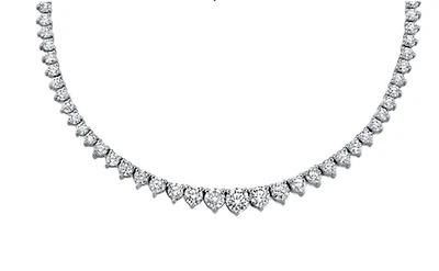 18K White Gold & Palladium Alloy (hypoallergenic) 9.03cttw Canadian Diamond Strand