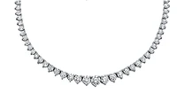 18K White Gold & Palladium Alloy (hypoallergenic) 9.03cttw Canadian Diamond Strand