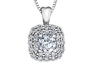 18K White Gold & Palladium Alloy(hypoallergenic) 0.50cttw Canadian Diamond Pendant