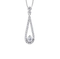 14K White Gold 0.65cttw Canadian Diamond Pendant