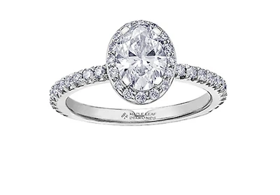 18K White Gold & Palladium Alloy (hypoallergenic) 1.45cttw Canadian Diamond Engagement Ring