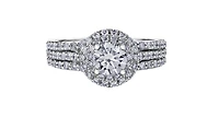 18K White Gold & Palladium Alloy (hypoallergenic) 1.30cttw Canadian Diamond Engagement Ring