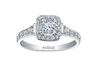 18K White Gold & Palladium Alloy (hypoallergenic) 1.65cttw Canadian Diamond Engagement Ring
