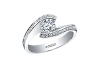 18K White Gold & Palladium Alloy (hypoallergenic) -1.15cttw Canadian Diamond Engagement Ring