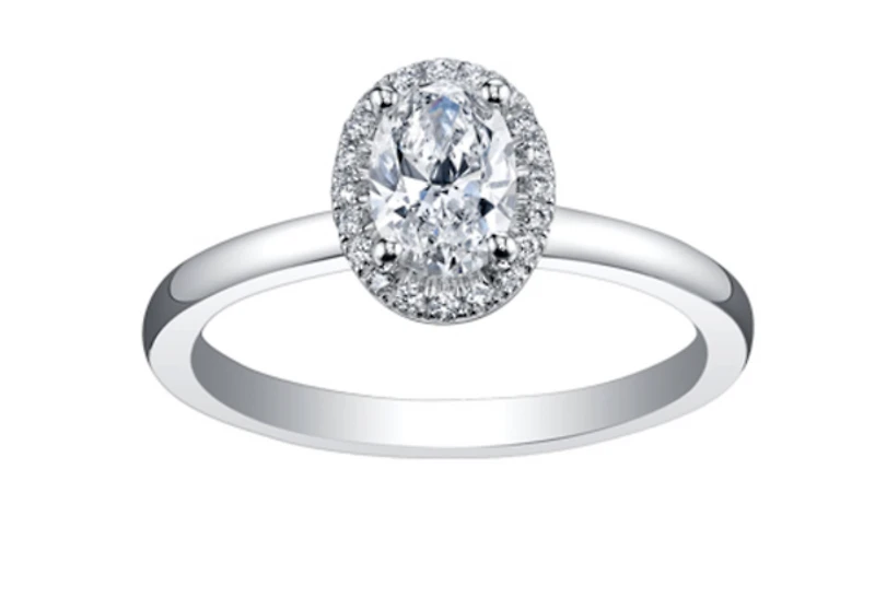 18K White Gold & Palladium Alloy (hypoallergenic) 0.35-1.11cttw Canadian Diamond Engagement Ring - / Carat Total