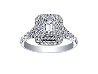 18K White Gold & Palladium Alloy (hypoallergenic) 1.50cttw Canadian Diamond Engagement Ring